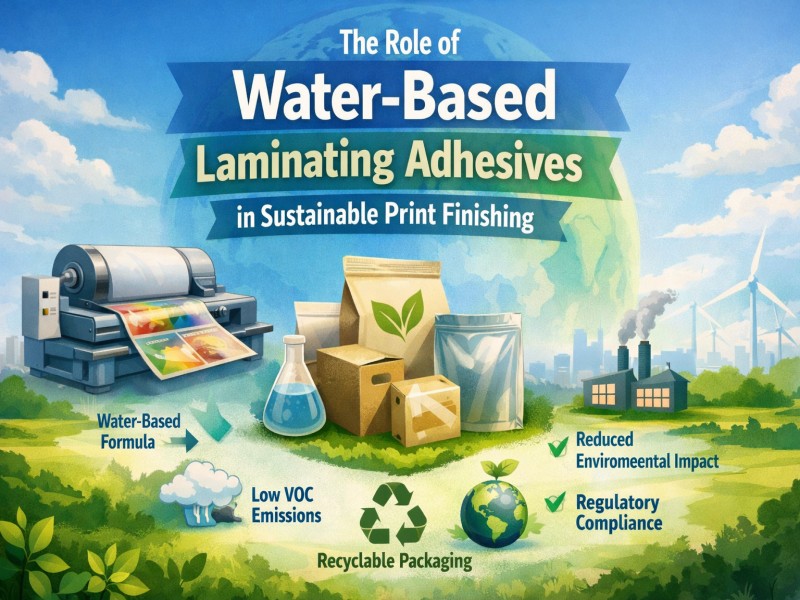 Vai trò của keo dán gốc nước trong quá trình hoàn thiện bản in bền vững